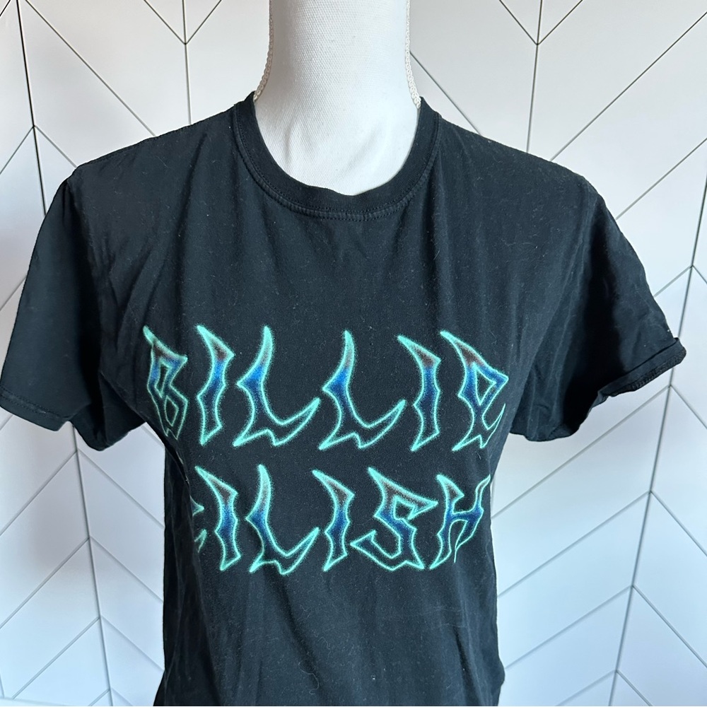 Billie Eilish Black Graphic Tee Shirt S Unisex